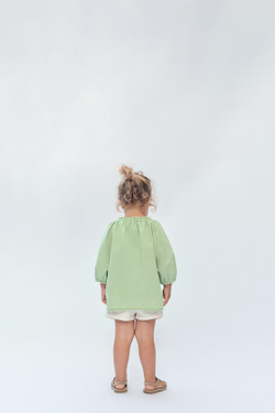 ZARA БЛУЗКА В КЛЕТКУ - LIMITED EDITION, СВЕТЛО-ЗЕЛЕНЫЙ