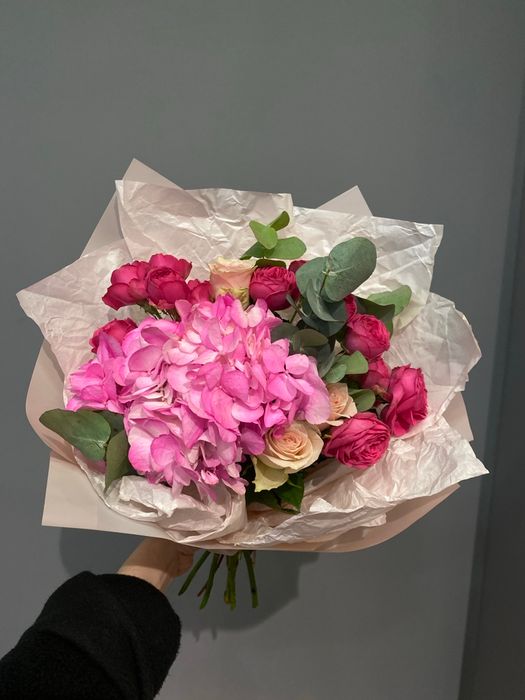 Букет "Яркое сердце"