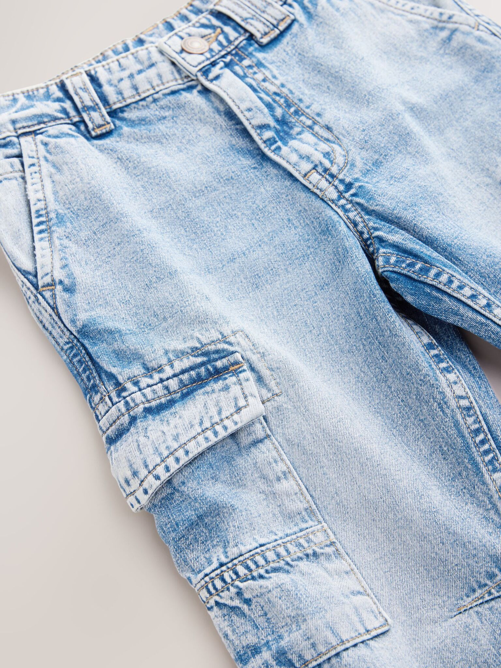 Джинсы карго для мальчика Next AC5-532, Голубой