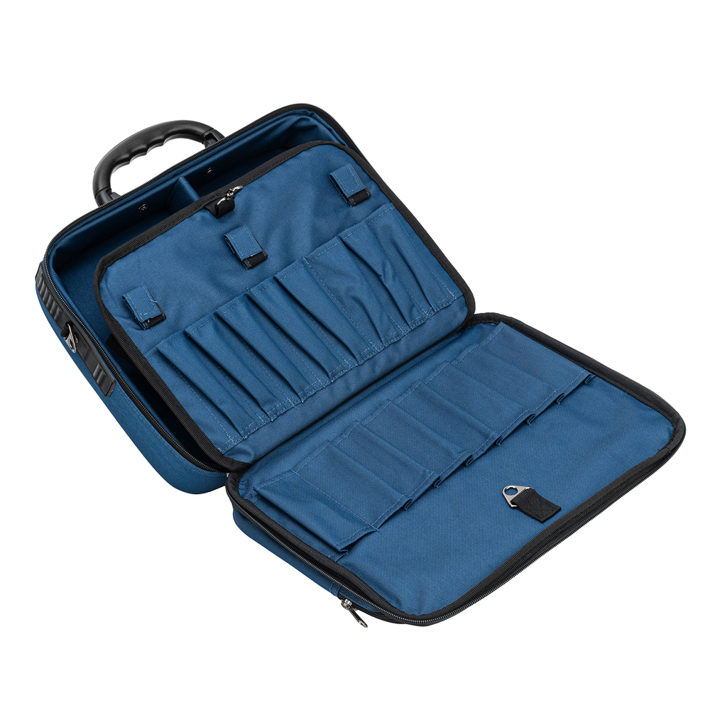 Кейс монтера, 365х300х110 мм, 10 карманов, наплечный ремень Сибртех