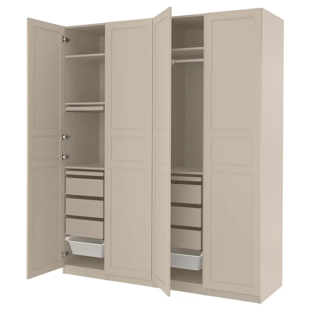 Гардероб - PAX / FLISBERGET  IKEA/ПАКС/  ФЛИСБЕРГЕТ ИКЕА,  237х200 см, бежевый