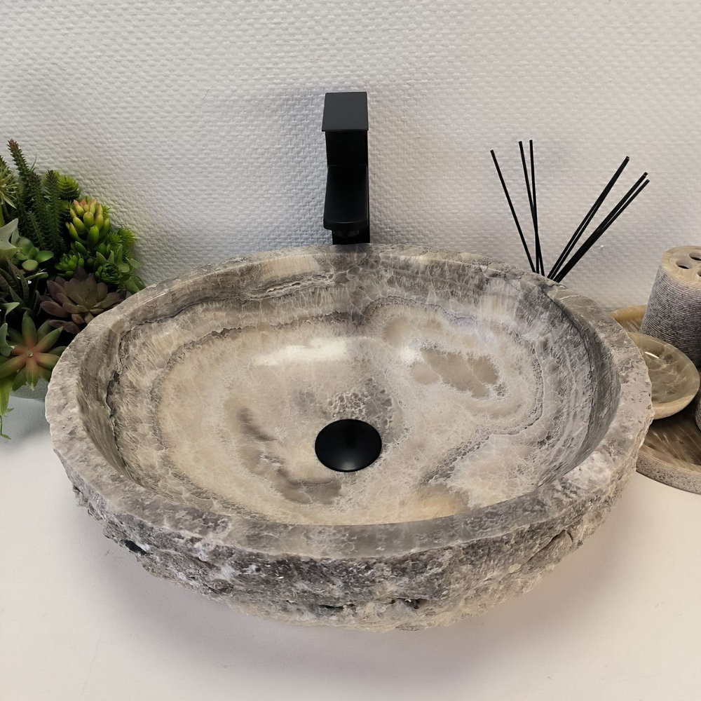Раковина из оникса Erozy Grey EO-63182 51*41*15 0096