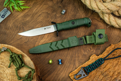 Тактический нож Combat VG-10 (Cryo) Convex Satin Olive