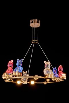 Подвесная люстра LED 60W LE1077/680 GD разноцветный Sophie Leon