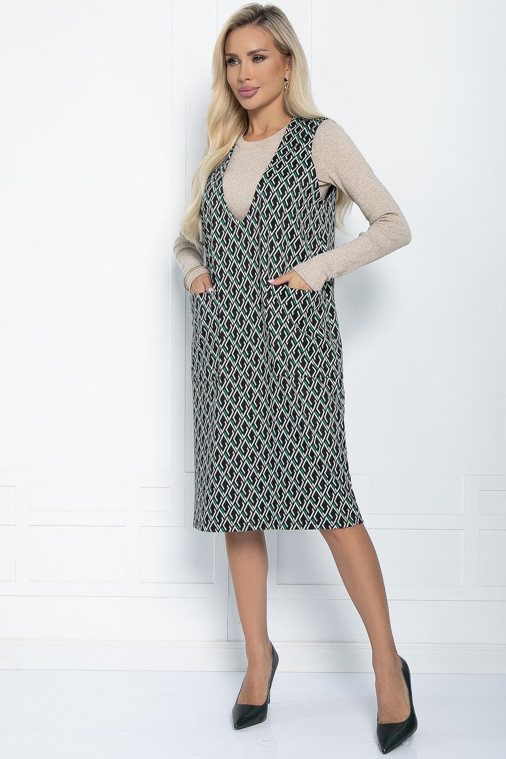 Сарафан Каролинн (темно-зеленое) П11214 LT Collection