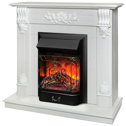 Каминокомплект Real Flame Ottawa WT с очагом Majestic Lux Black (без пульта)