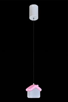 Подвесной светильник LED "Домик" LE4013/1S PI розовый Maisonnette Leon