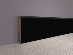 Плинтус МДФ ламинированный Лука Пл 80 МДФ.2400.24032 черный софт 16x80х2400 мм