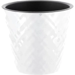 Горшок для цветов InGreen Manhattan D190мм, 3,3л c дренажной вставкой, белоснежный жасмин