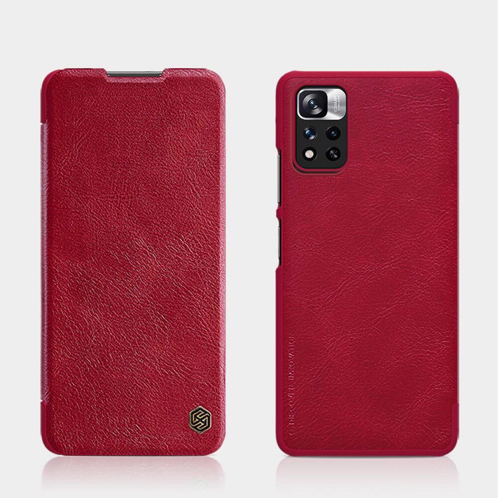 Кожаный чехол-книжка Nillkin Leather Qin для Xiaomi Poco M4 Pro 5G