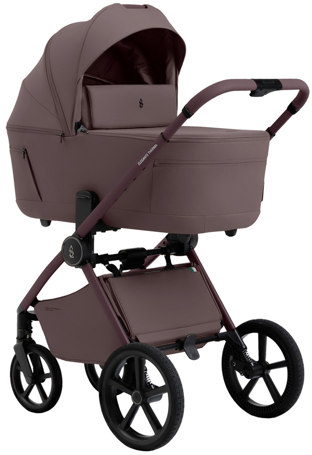 Коляска 4 в 1 Sweet Baby SBL Elegante Therma Colore + автокресло Elegante Plus с базой i-Size ISOFIX DK780 Mokka