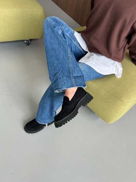 Лоферы базовые из экозамши