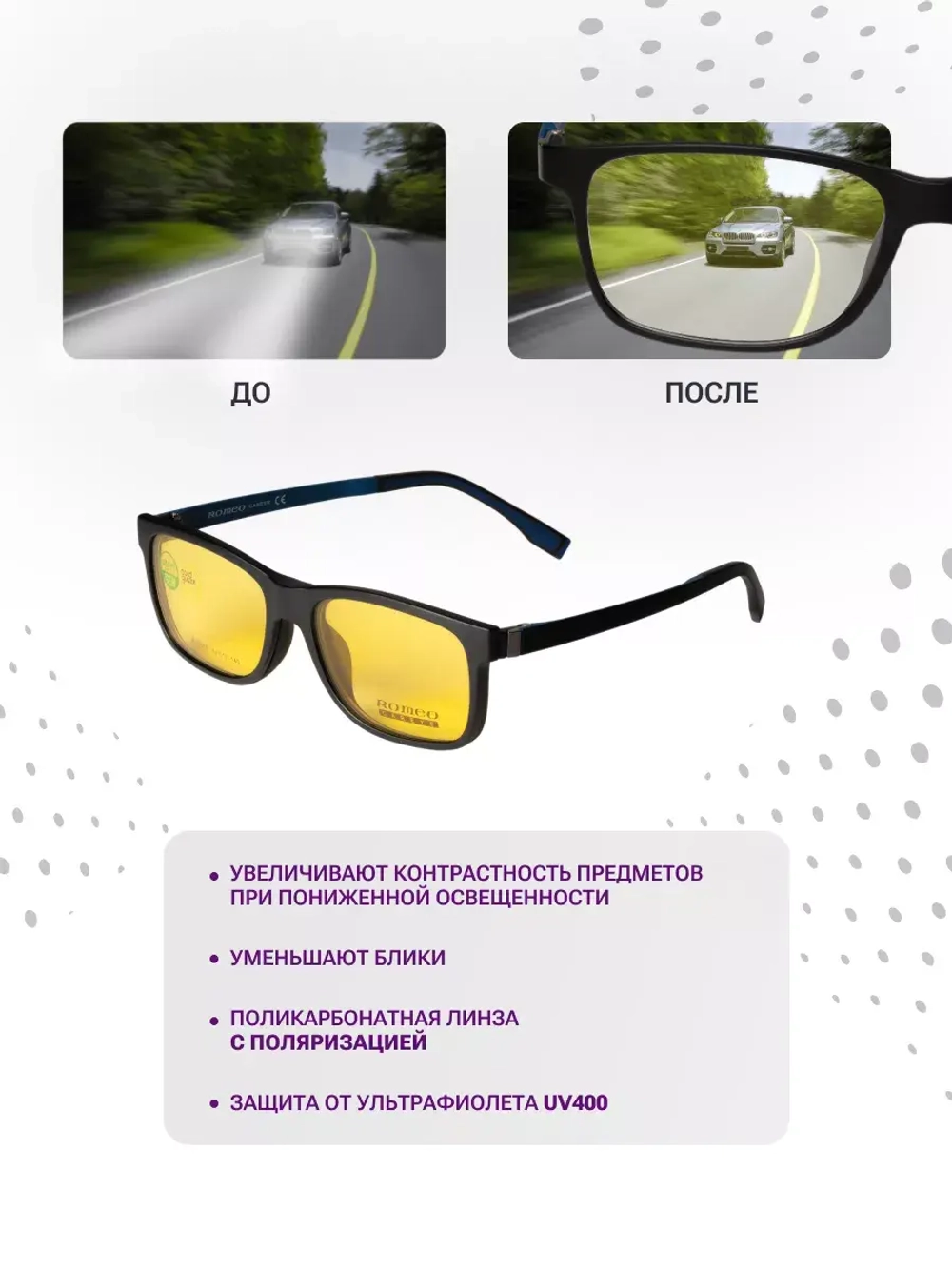 Оправа с магнитными накладками 4в1