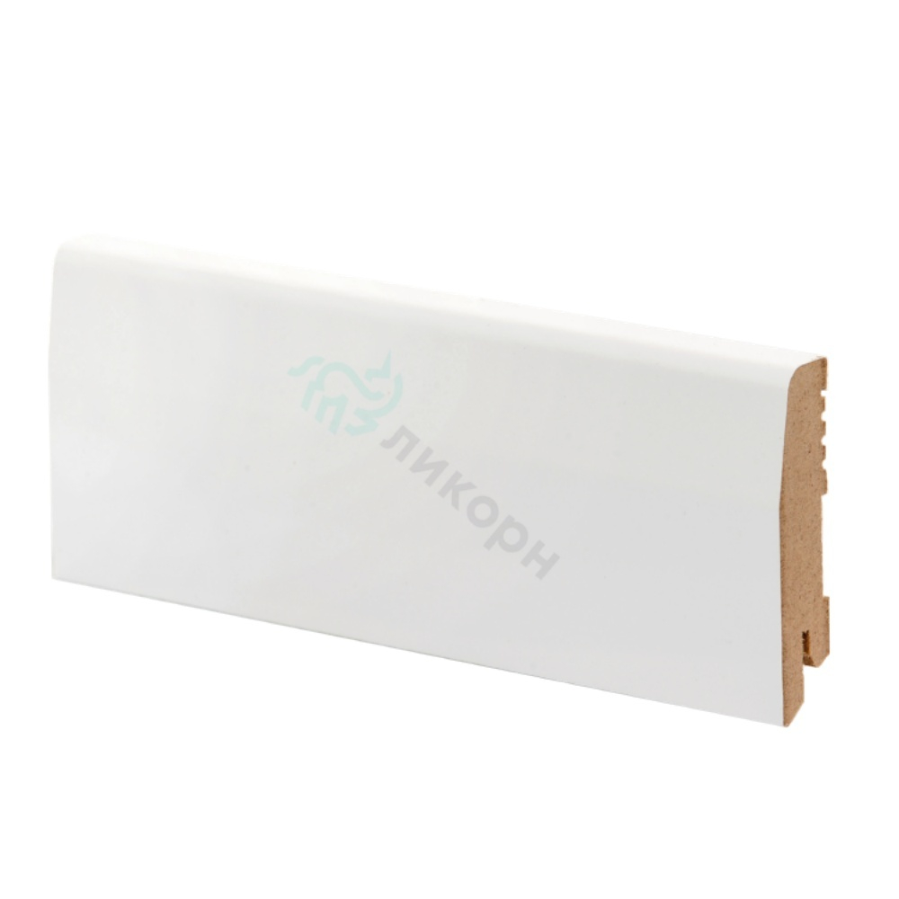 Плинтус Ликорн Напольный Белый К-12 70х16 мм