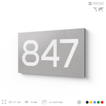 Номер на дверь 847, табличка на дверь для офиса, квартиры, кабинета, аудитории, склада, серая 120х70 мм, Айдентика Технолоджи