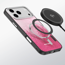 Чехол с MagSafe и рисунком красного цвета для iPhone 17 Pro, от Dux Ducis серия Moro Series Magnetic