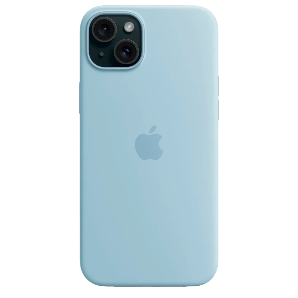 Силиконовый чехол с поддержкой MagSafe Apple Silicone Case для iPhone 15 Plus, Light Blue (Светло-голубой)