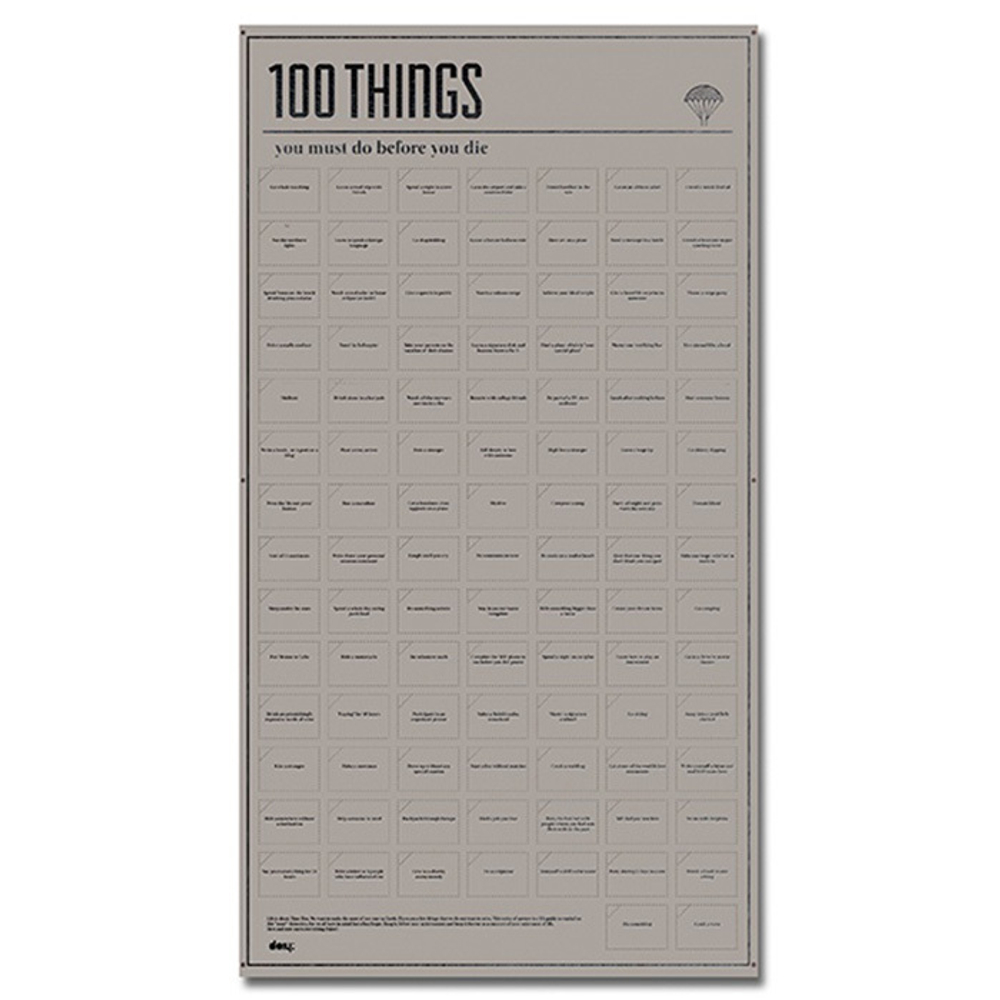 Постер «100 вещей, которые нужно сделать прежде чем умереть»
