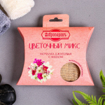 Мочалка джутовая с мылом Цветочный микс 110г 9080567