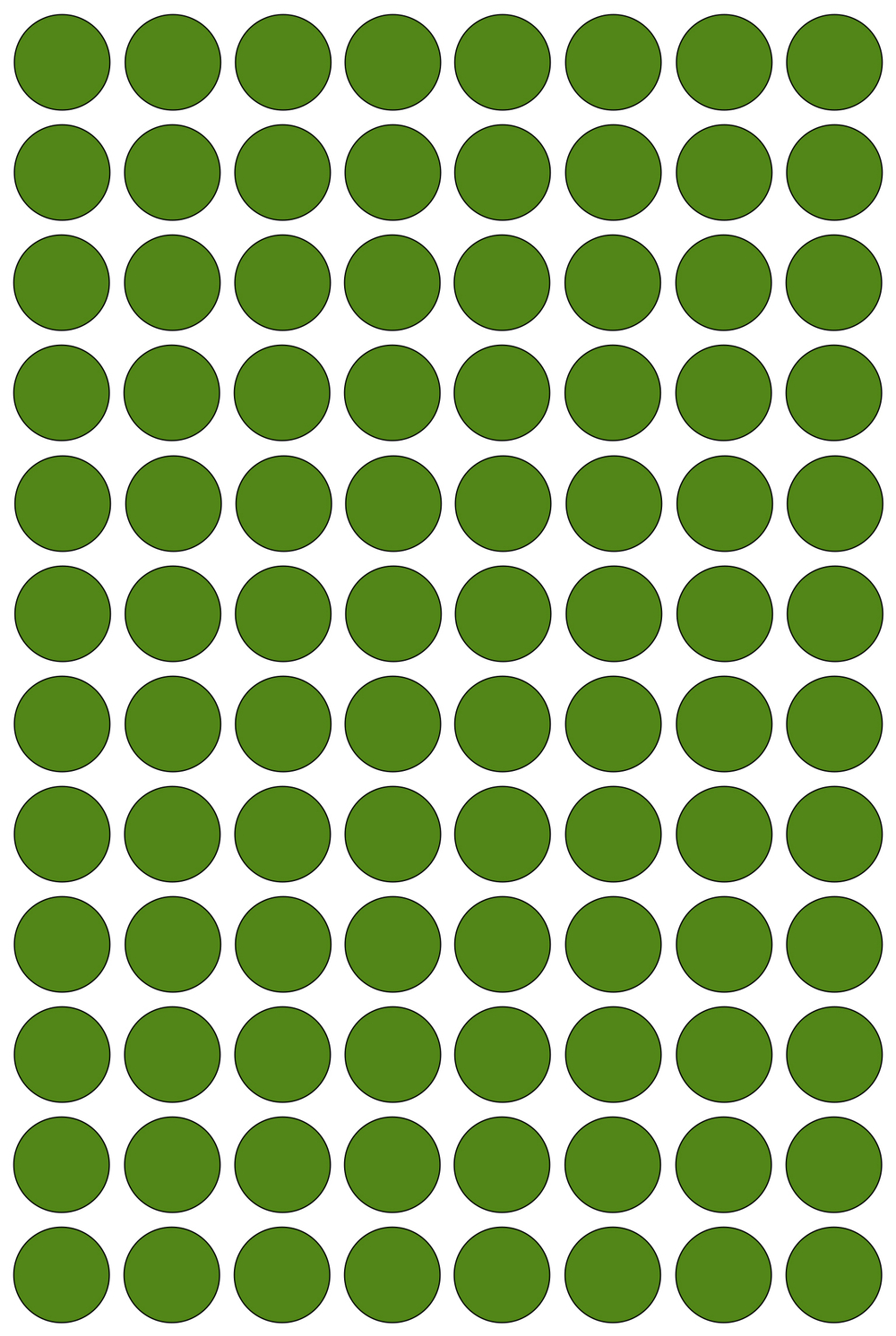 Виниловые наклейки для упаковки и маркировки Policomprint M3, 14 мм. 96 шт.