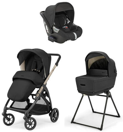 Коляска 3 в 1 Inglesina Electa System Quattro DRW 2025 с подставкой под люльку Upper Black