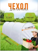 Сменный Чехол для парника под 6дуг (пл.40,шир.2,1м, дл.8м)