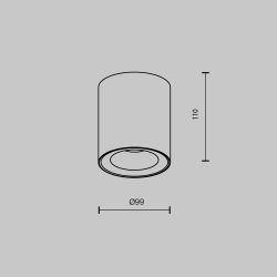 Светильник потолочный Maytoni   C094-GU10-B