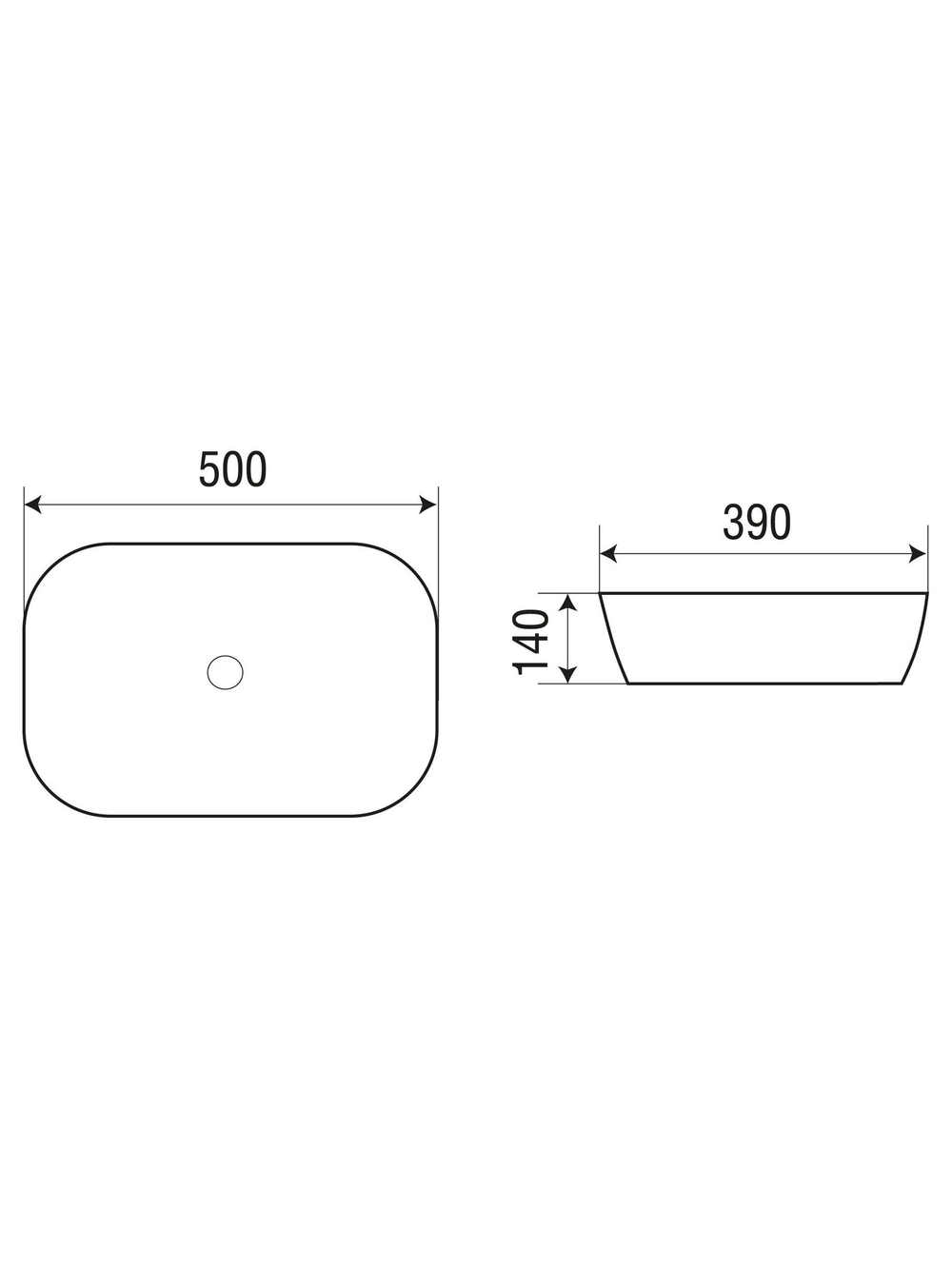 Раковина накладная (белая зеленая) WeltWasser WW  ELBACH M2195 WG 500х390х140