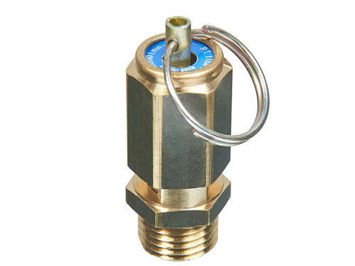 Клапан предохранительный 10 бар резьба G 1/4" с кольцом | для компрессора и ресивера