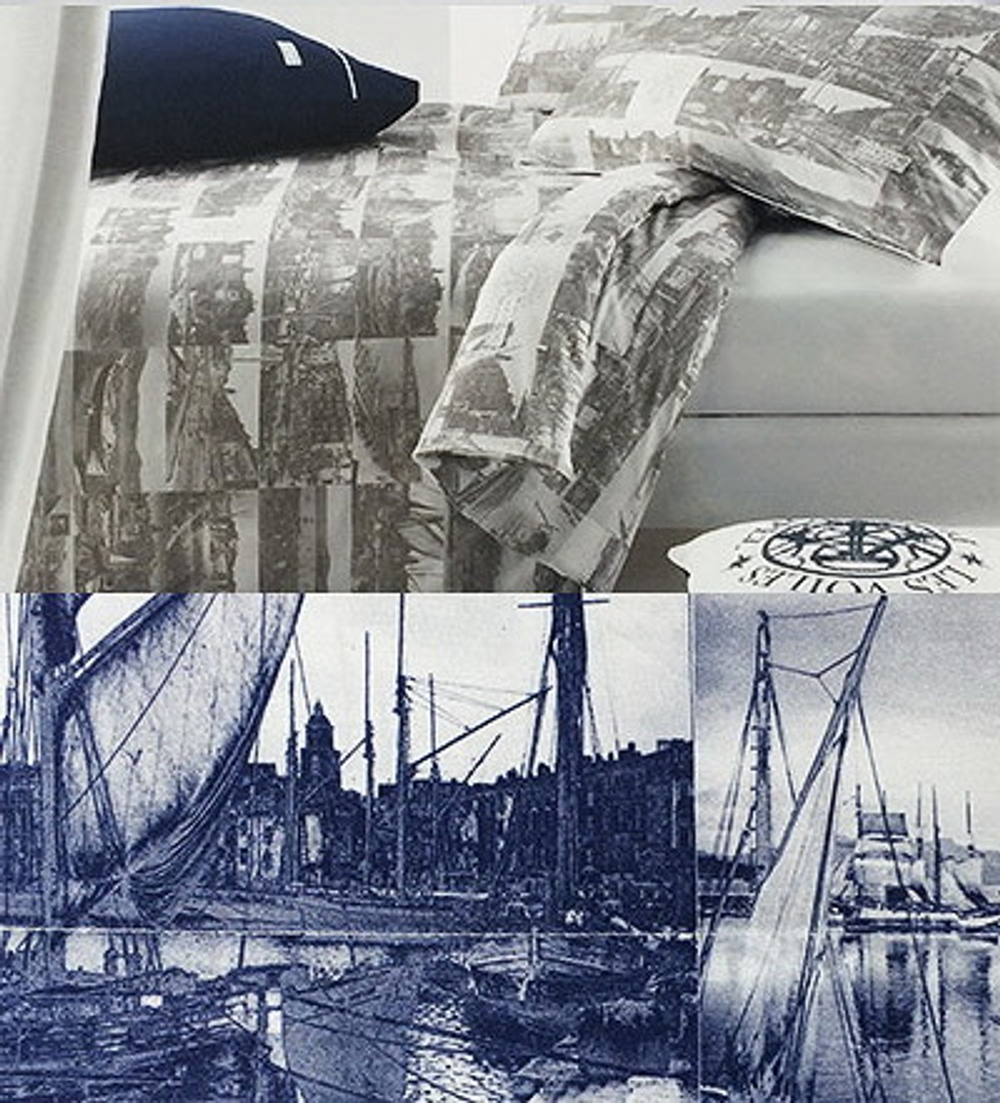 Постельное белье 1.5 спальное Mirabello Vintage Cards бежевое Италия