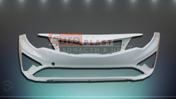 Передний бампер Kia Optima белый