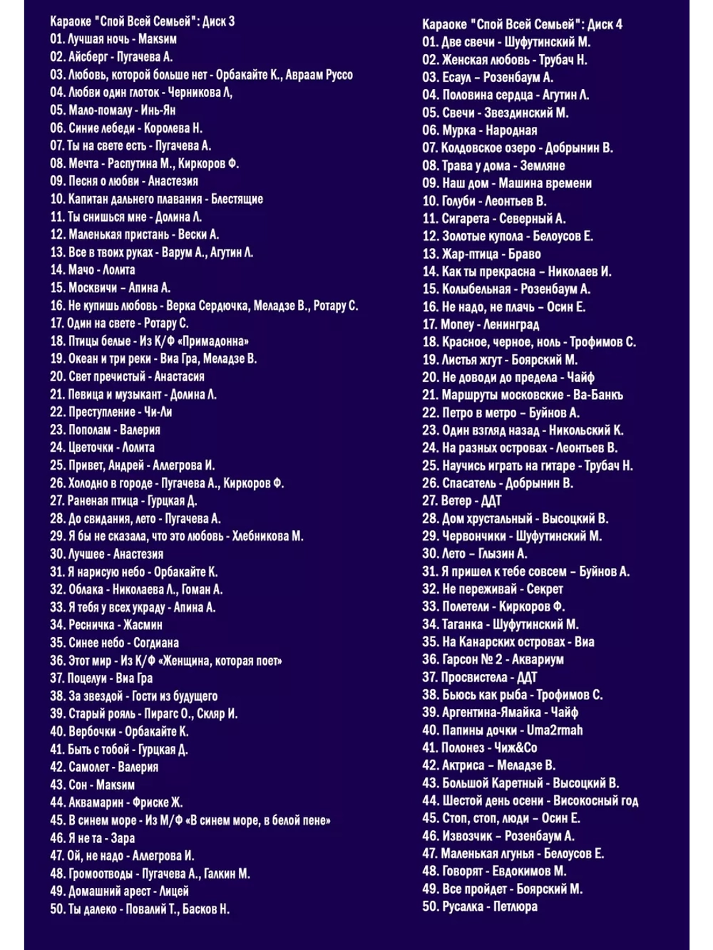 Пойте всей семьёй (6 DVD) (Караоке DVD)