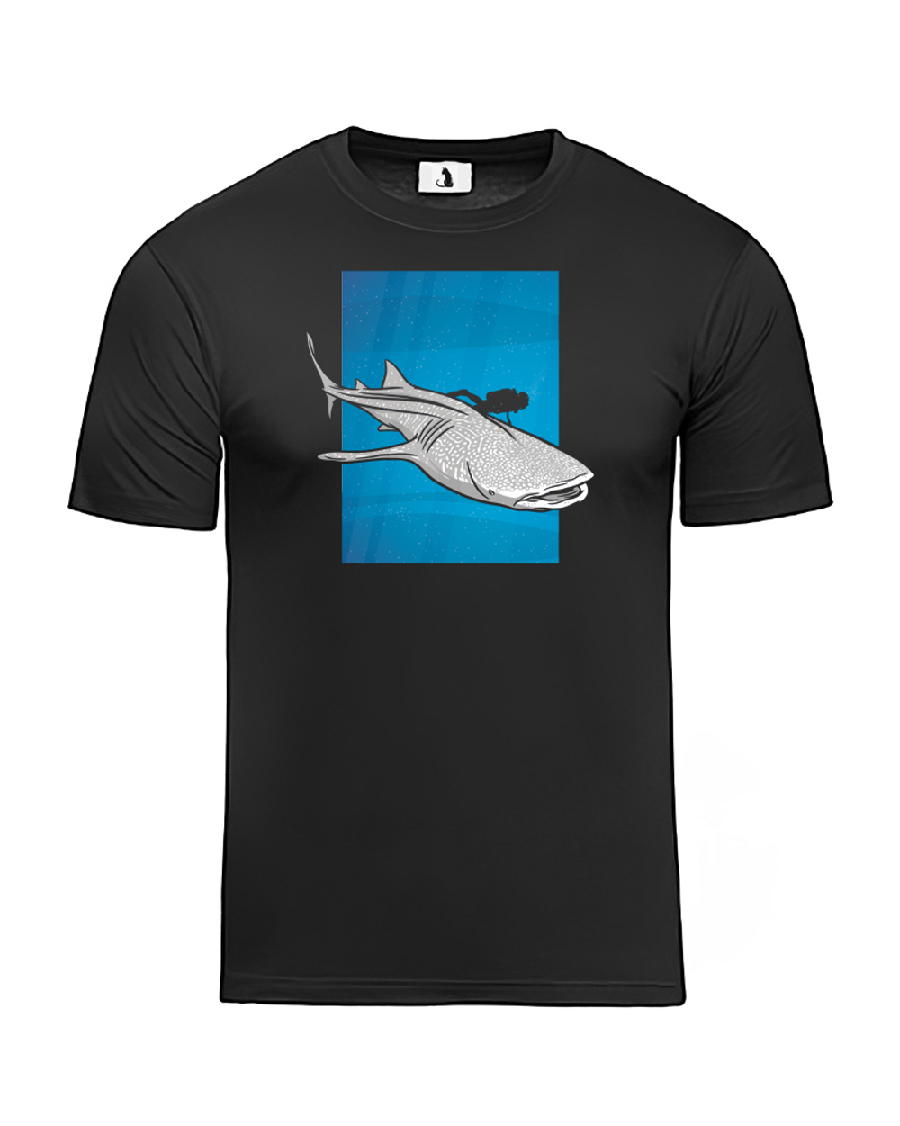 Футболка Китовая акула мужская черная