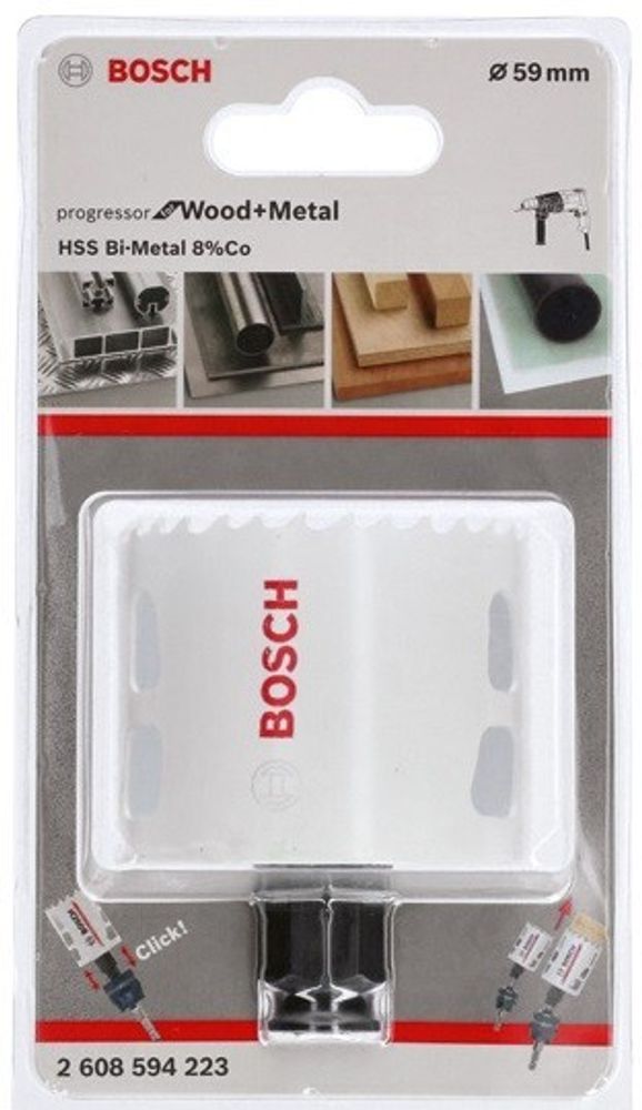 Биметаллическая коронка BOSCH BiM PROGRESSOR 59 mm, NEW