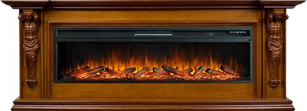 Каминокомплект Sparta 60 - Орех с очагом Vision 60 LOG LED