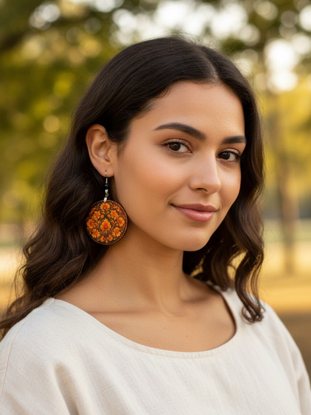 Серьги под хохлому