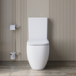 Унитаз-компакт безободковый BelBagno Luce BB2197CP-TOR/SC с крышкой-сиденьем микролифт, белый