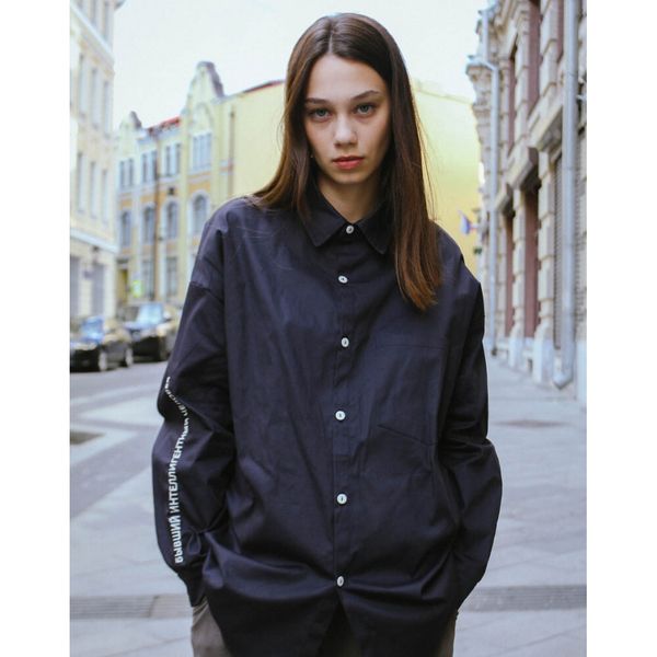 Рубашка с Вышивкой Синяя - фото 2