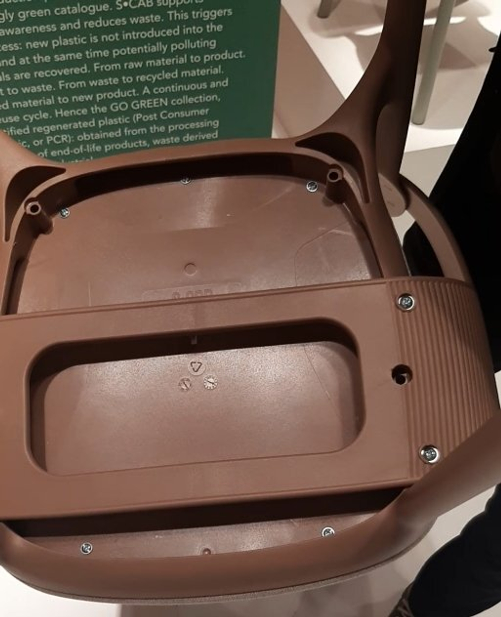 Кресло пластиковое Scab Design Hug Go Green, карамель