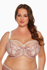 Бюстгальтер Ranita с розовым кружевом на +size чашке (Размер: 75K) (Цвет: розовый)