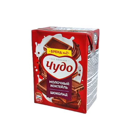 Чудо молочный коктейль шоколад 2% 0,2 л