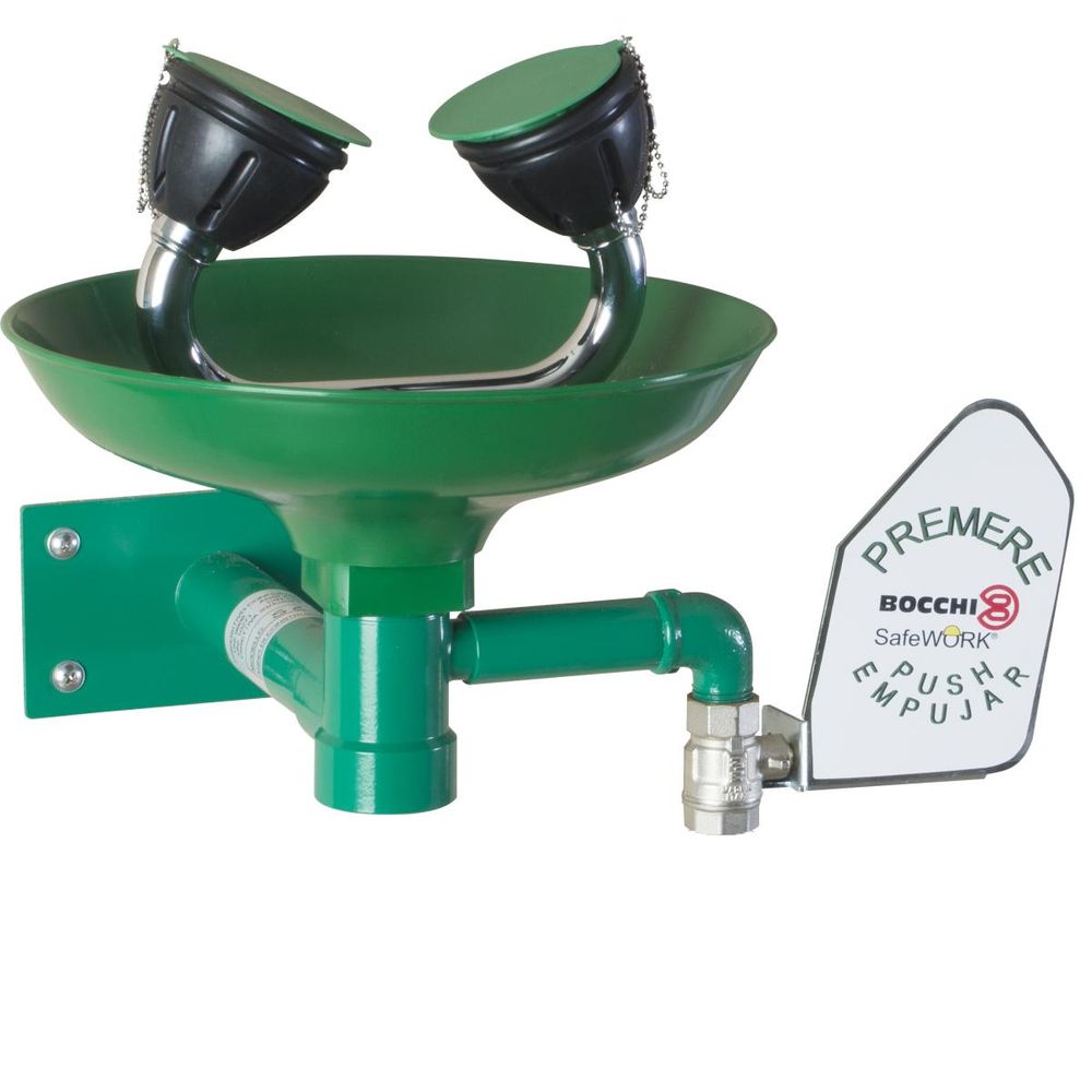 Аварийный фонтан настенный нерж. сталь BOCCHISF SC300 зеленый