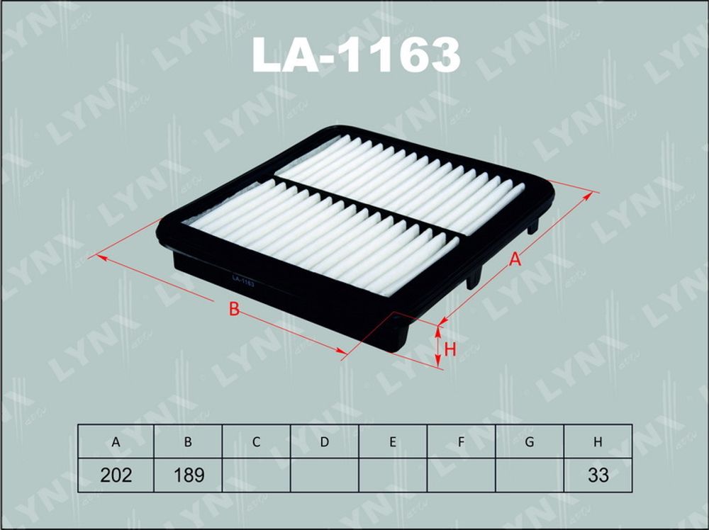 Фильтр воздушный  LYNX   LA-1163