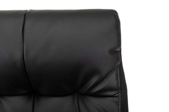 Кресло руководителя Бюрократ CH-824MSG-BF черный эко.кожа/ткань крестов. пластик подст.для ног