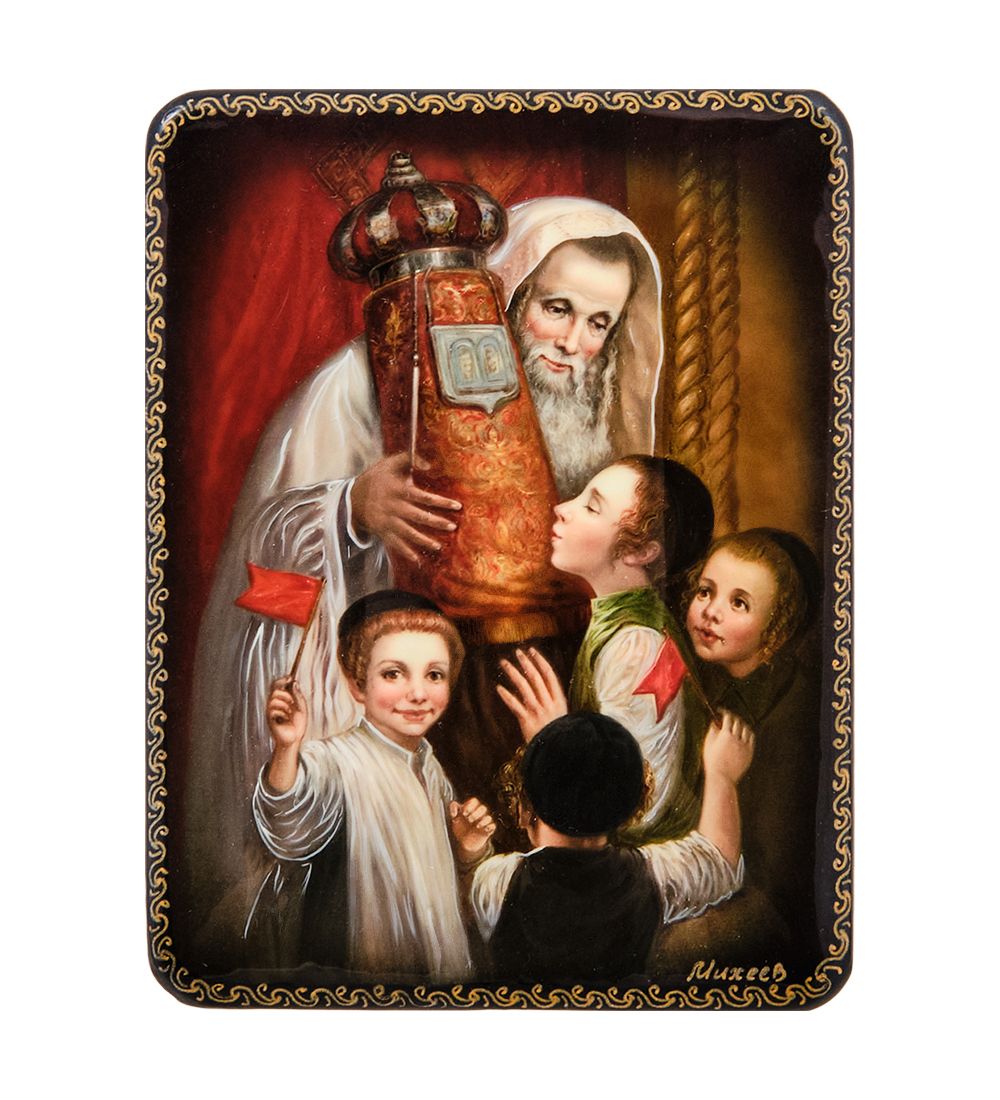 ШК-19/49-B Шкатулка в технике декупаж «Евреи» (10х8х3,5)