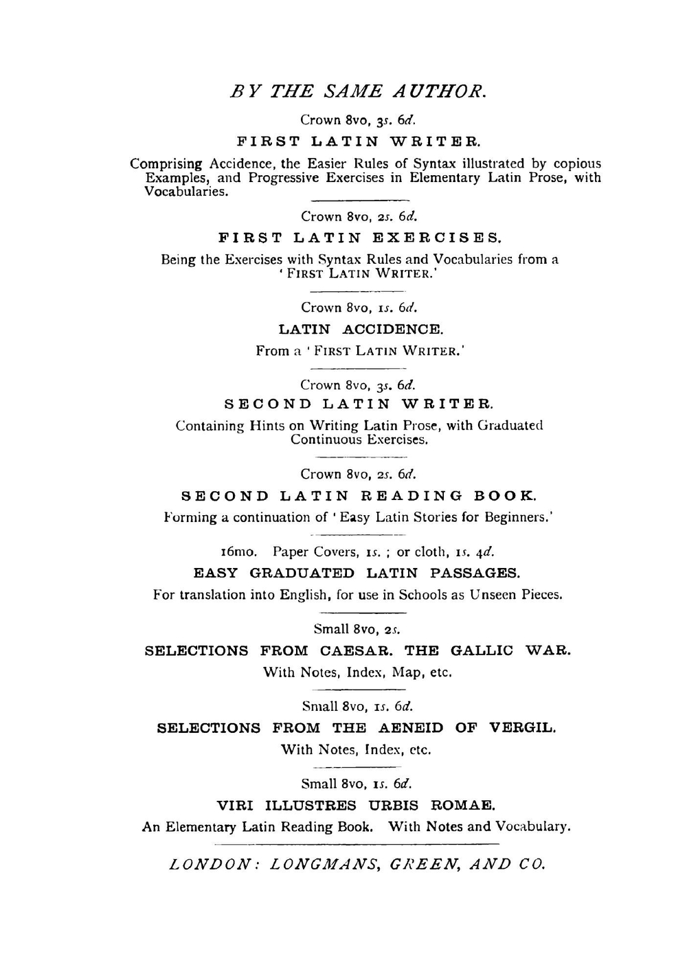 Easy Latin Stories for Beginners. With Vocabulary and Notes | George Lovett Bennett