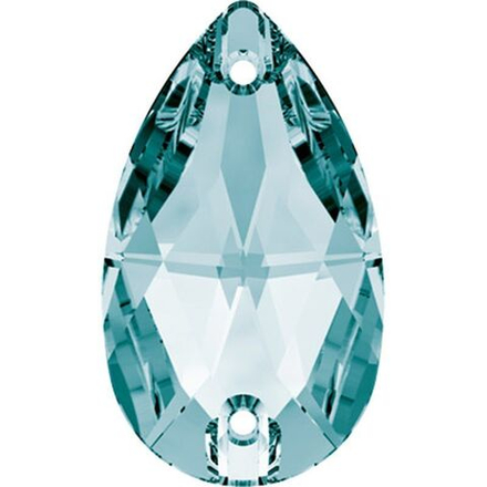 Стразы "Сваровски" Crystal AB 12 х 7 мм, кристалл св.бирюзовый (lt. turquoise 263), 1 шт.
