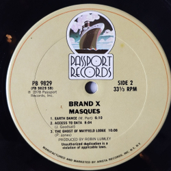 Винтажная виниловая пластинка LP Brand X Masques (USA 1978)