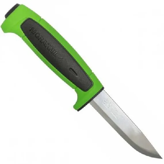 Нож Morakniv Basic 546 нержавеющая сталь, пласт. ручка (зеленая) чер. вставка, 13451