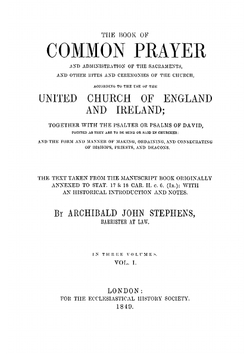 The Book of Common Prayer | Archibald John Stephens